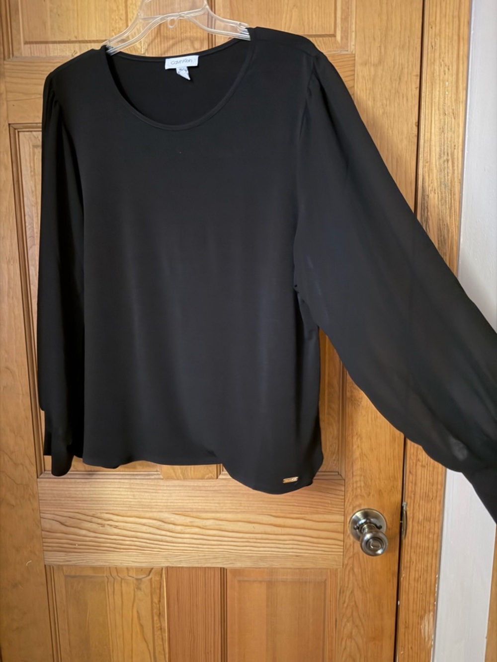 Calvin Klein Black Scoop Neck Top